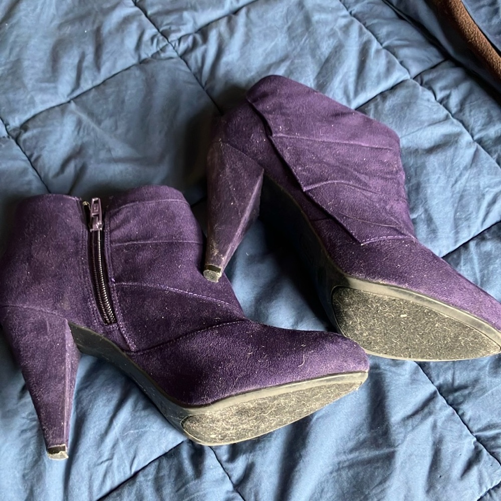 Elegant Purple Women's Ankle Boots